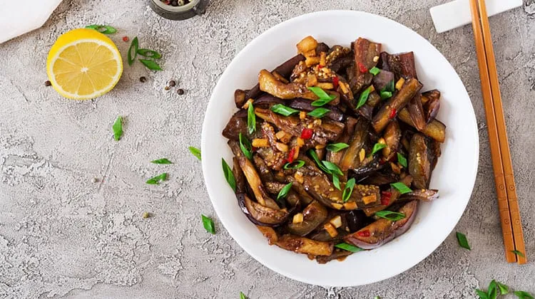 cà tím nướng mỡ hành