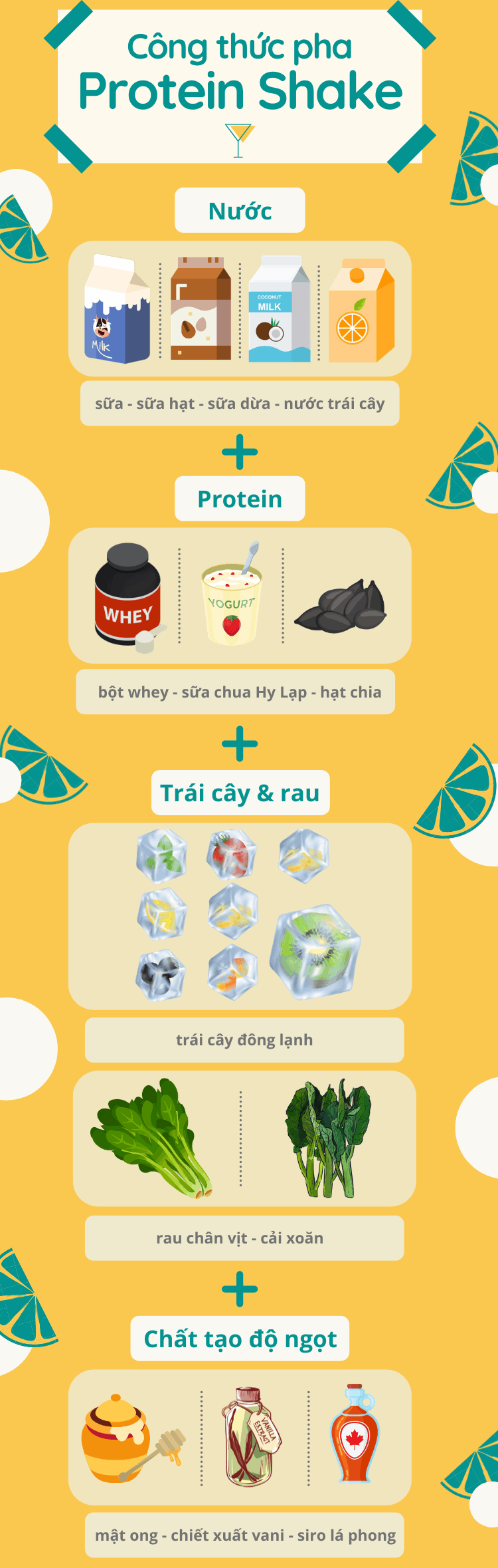 công thức pha protein shake