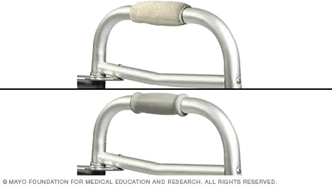 tay cầm của khung tập đi