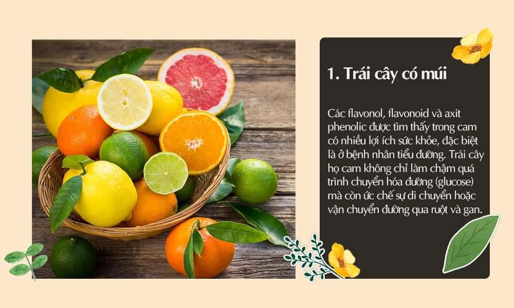 tiểu đường nên ăn trái cây có múi