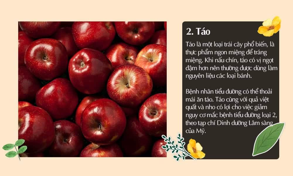 táo có lợi cho người tiểu đường
