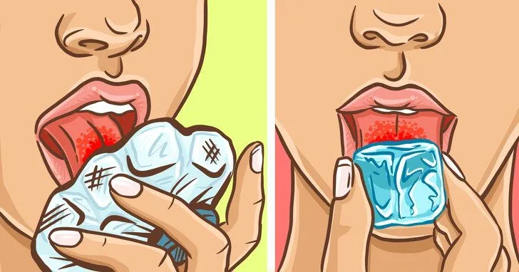 Dùng đá lạnh là cách để vết thương mau lành