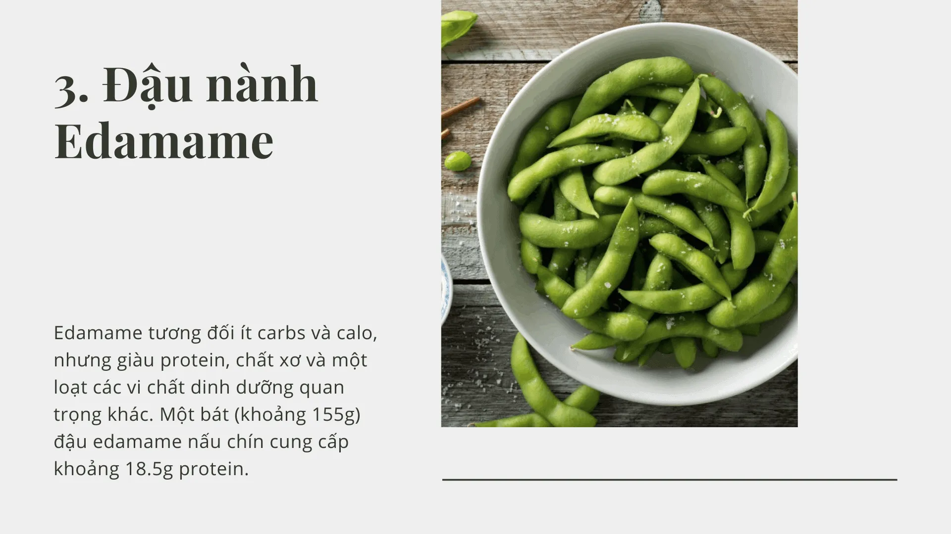 đậu nành Nhật Edamame là nguồn protein dồi dào