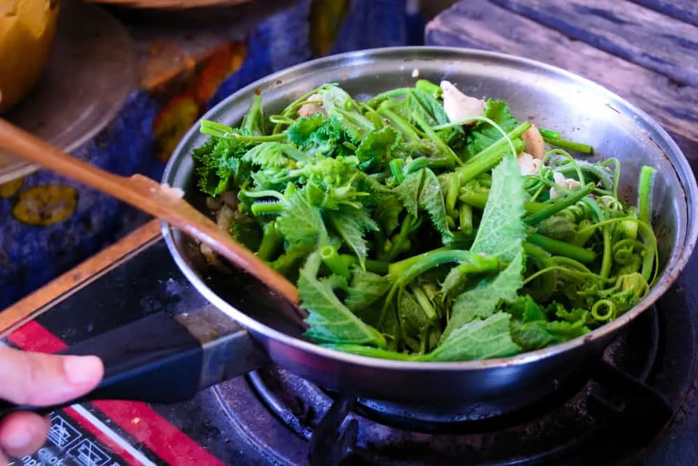 rau bí xào thịt bò