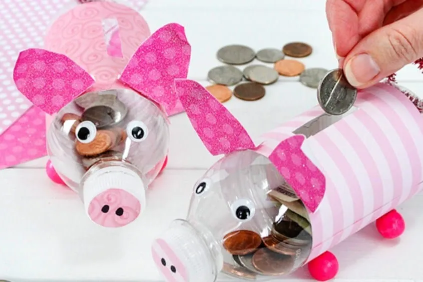 Tái chế chai nhựa thành ống heo cho con