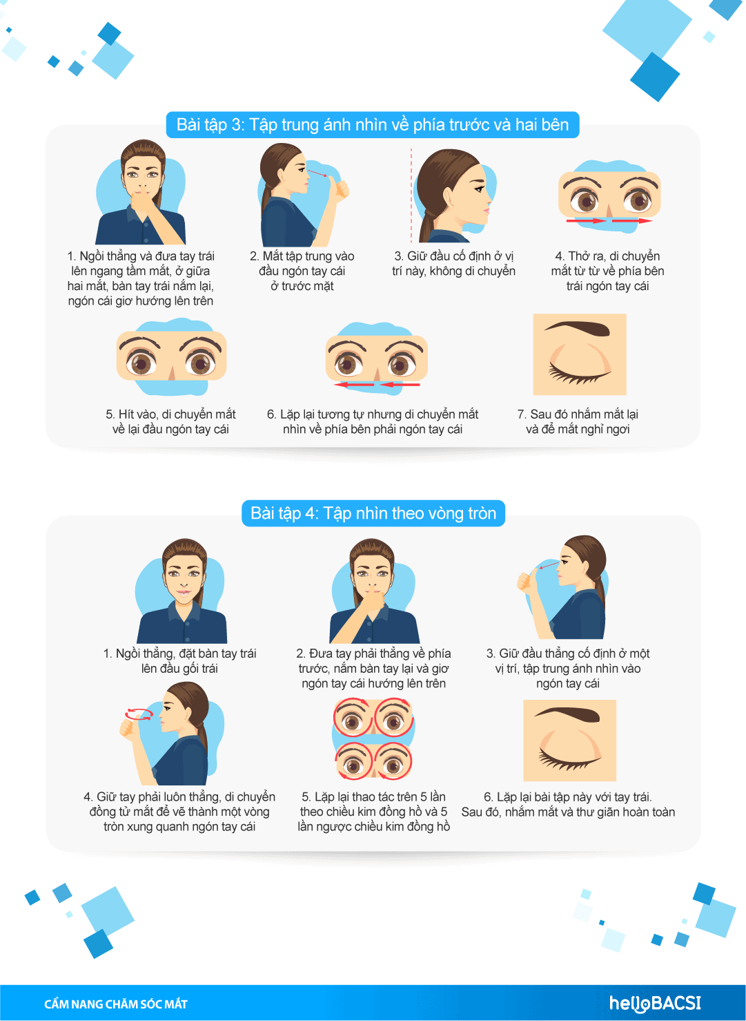 Các bài tập cho mắt phần 2