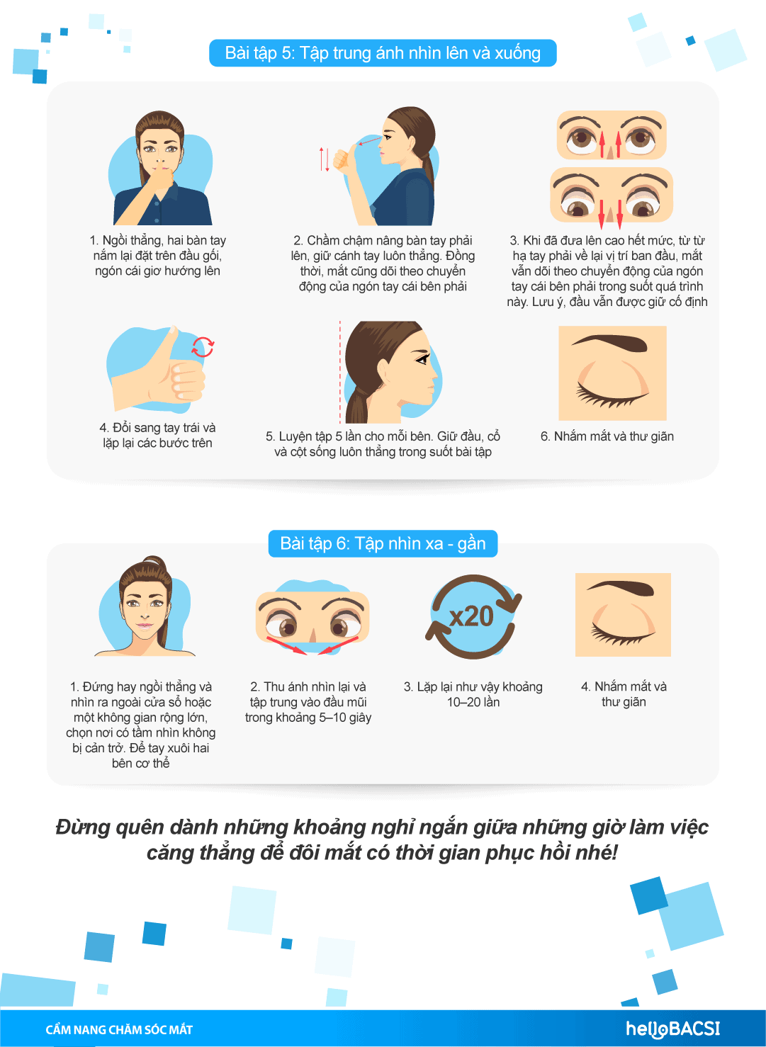 Các bài tập cho mắt phần 3