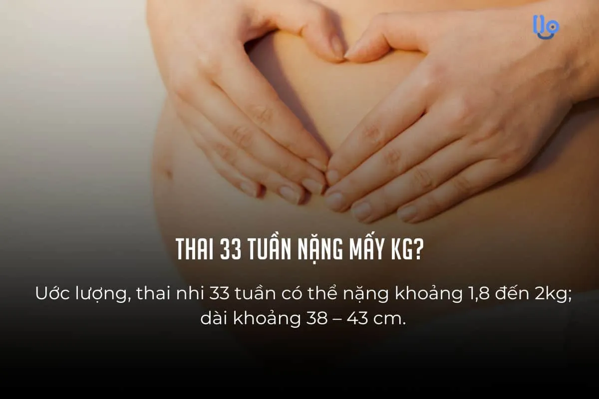 Thai 33 tuần nặng bao nhiêu?