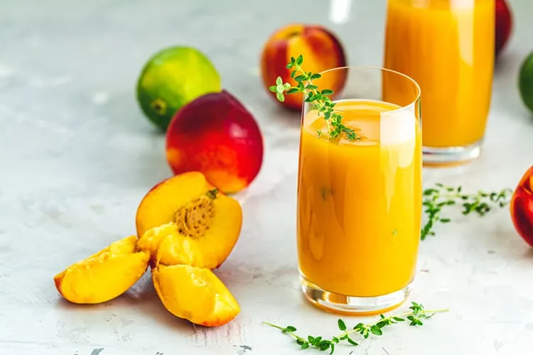 các loại sinh tố đẹp da - sinh tố đào cam