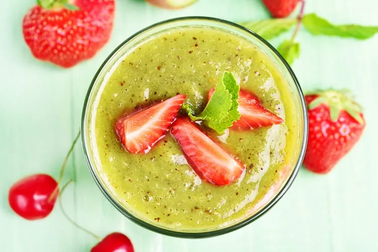 các loại sinh tố đẹp da - sinh tố dây tây và rau xanh