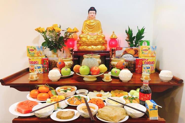 Măm cúng rằm tháng Giêng: Mâm cỗ chay