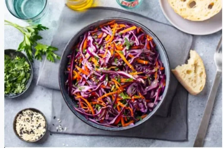 salad chay bắp cải tím