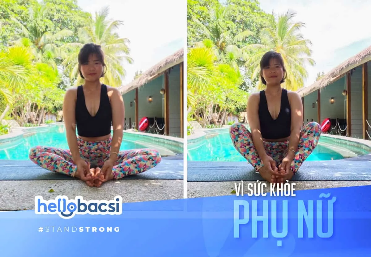 bài tập yoga cho bà bầu: Nhịp cánh bướm kết hợp nghiêng lườn