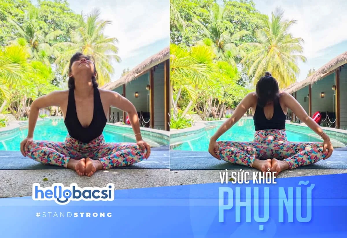 bài tập yoga cho bà bầu: Nhịp cánh bướm kết hợp động tác con mèo, con bò