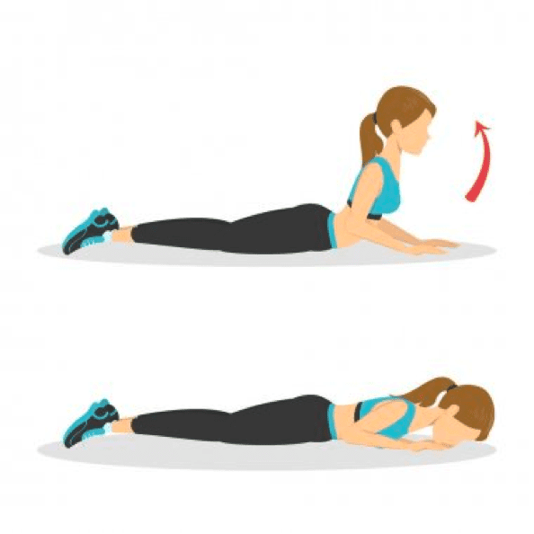 bài tập cho người đau lưng: press up