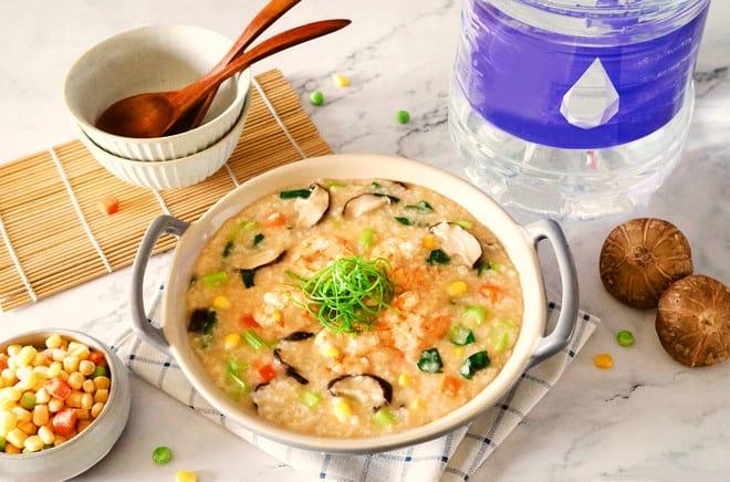 Cách nấu cháo thịt bằm rau củ