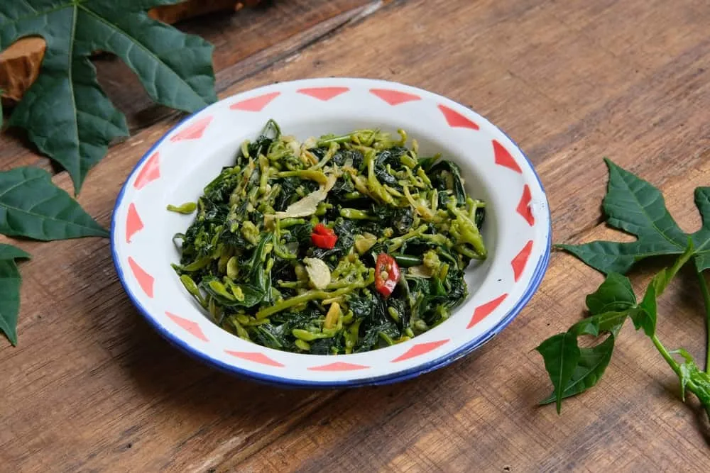 cách xào hoa đu đủ đực