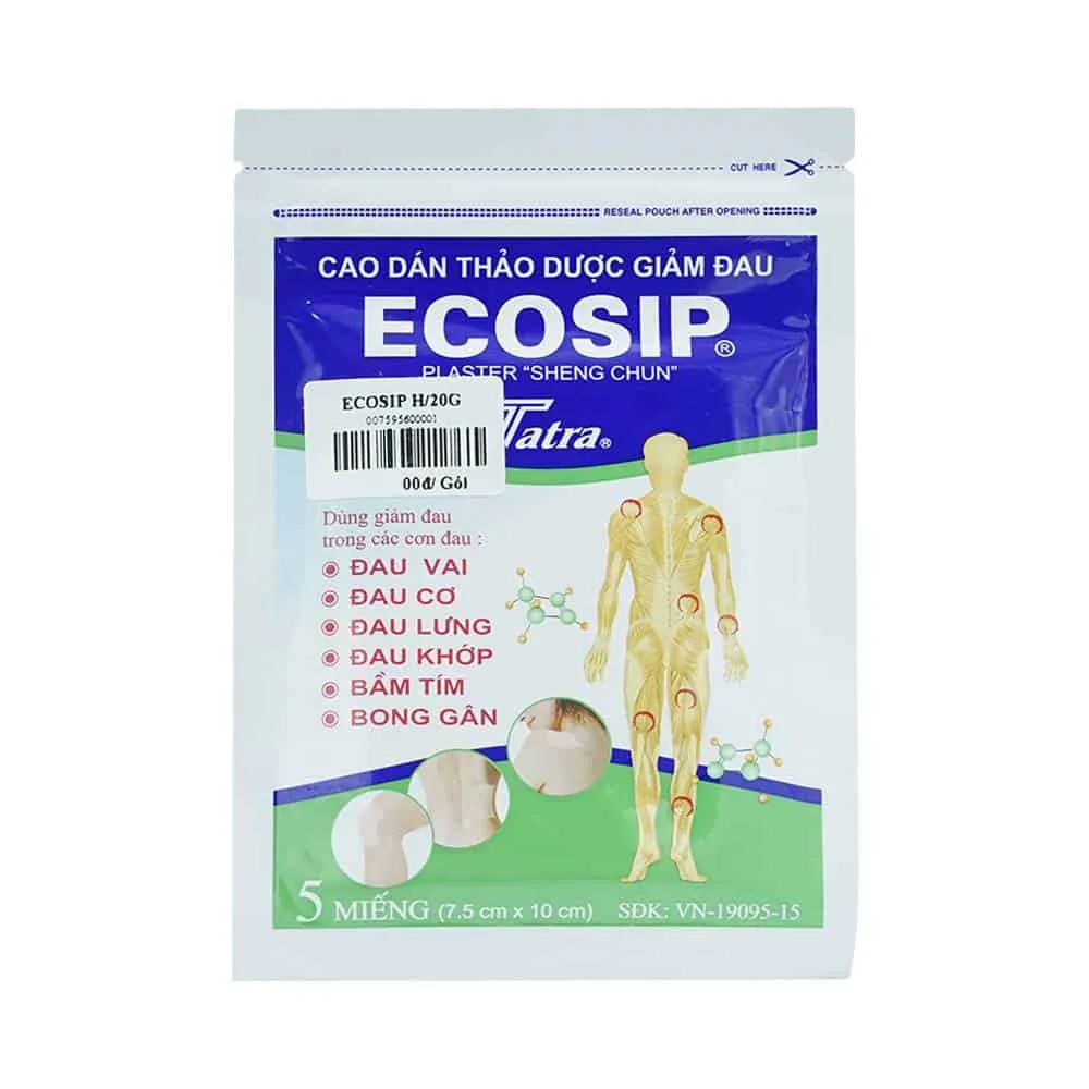 miếng dán giảm đau thảo dược ecosip
