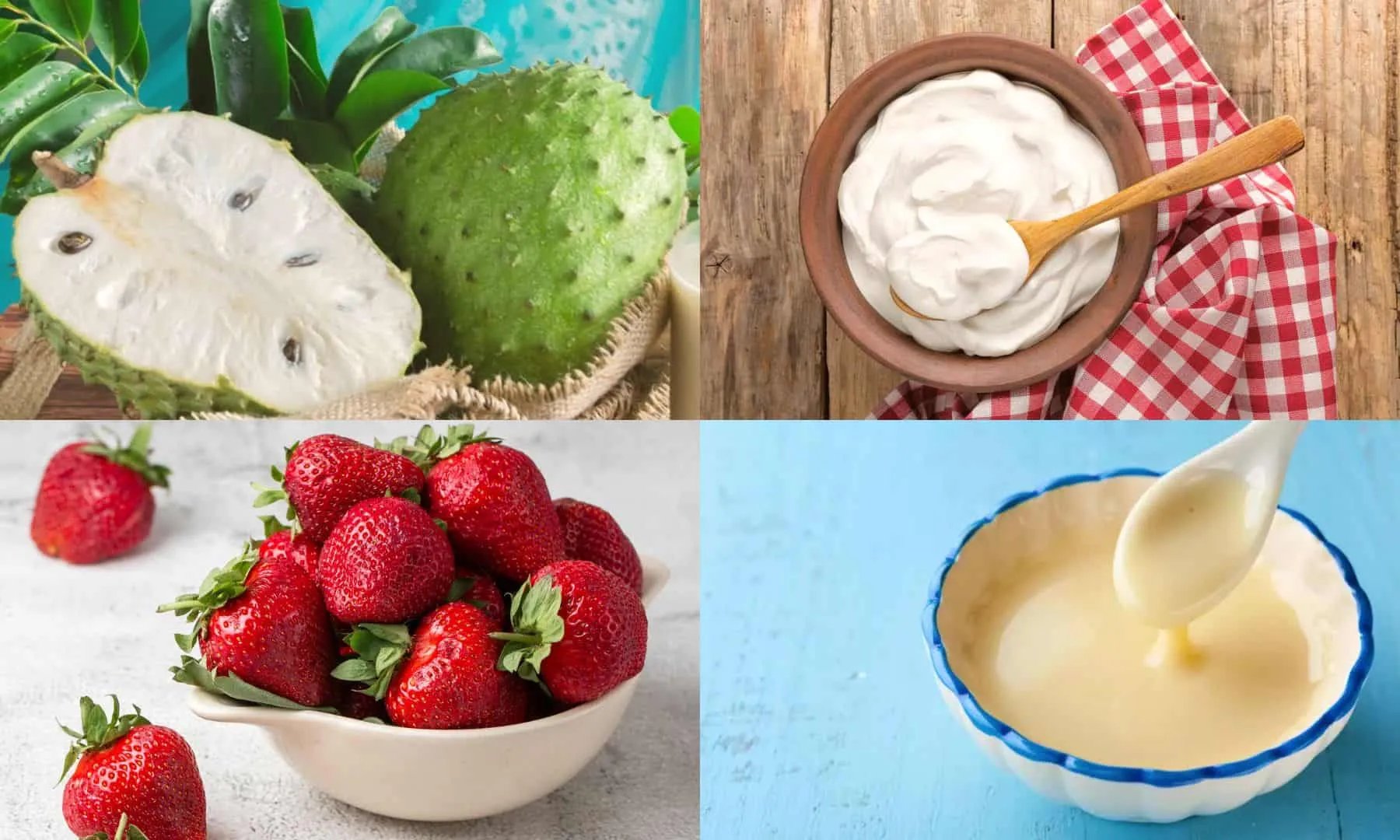 cách làm sinh tố mãng cầu sữa chau dâu