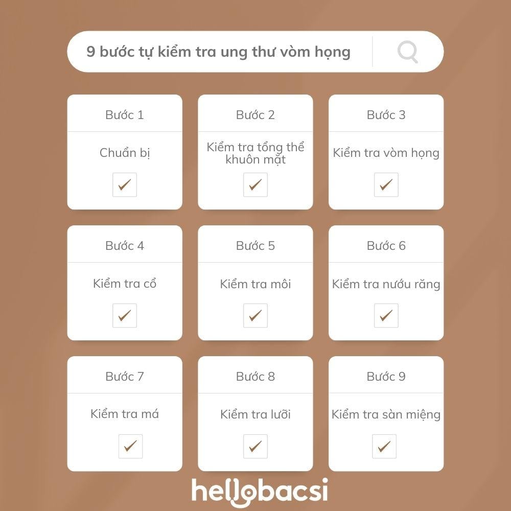 9 bước tự kiểm tra ung thư vòm họng chi tiết