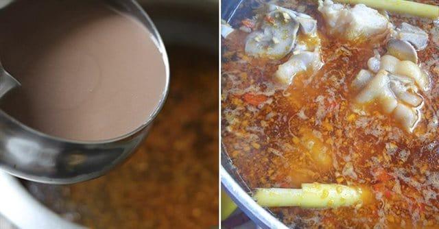 cách nấu bún bò huế với mắm tôm