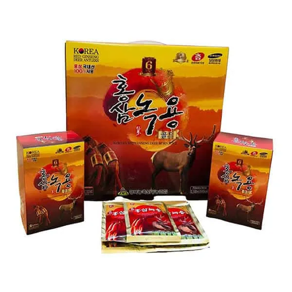 Nước tinh chất hồng sâm nhung hươu Hàn Quốc hộp 30 gói
