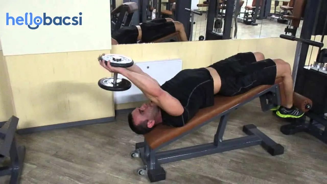 Tập lưng xô cùng Decline Dumbbell Pullover