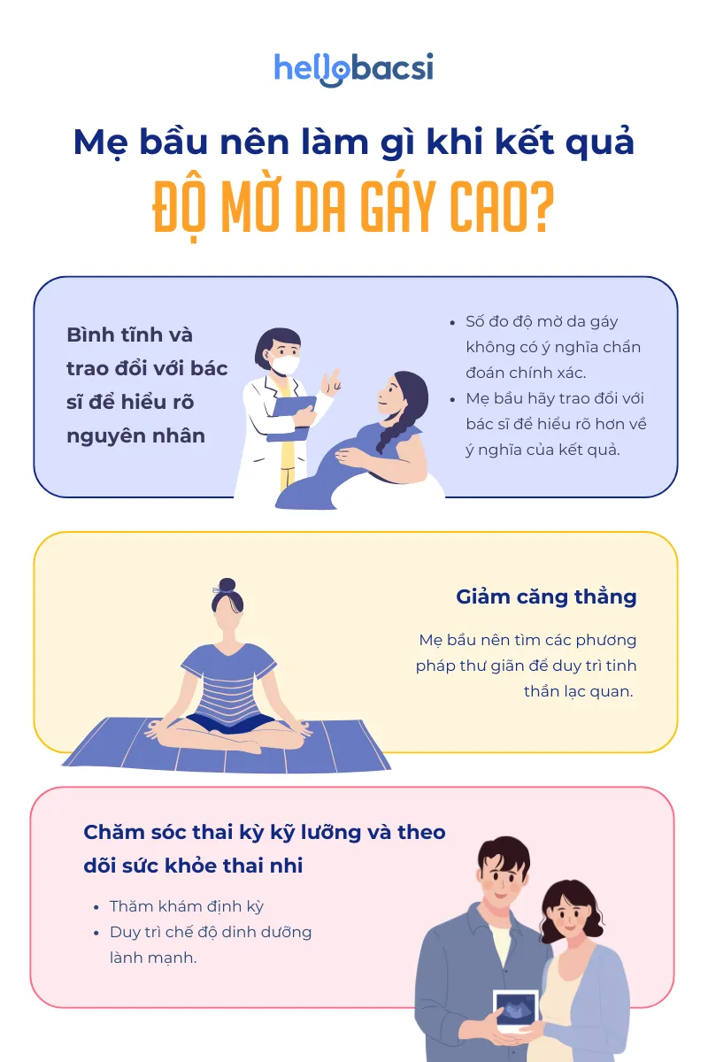 Mẹ bầu nên làm gì khi biết thai nhi có độ mờ da gáy cao?