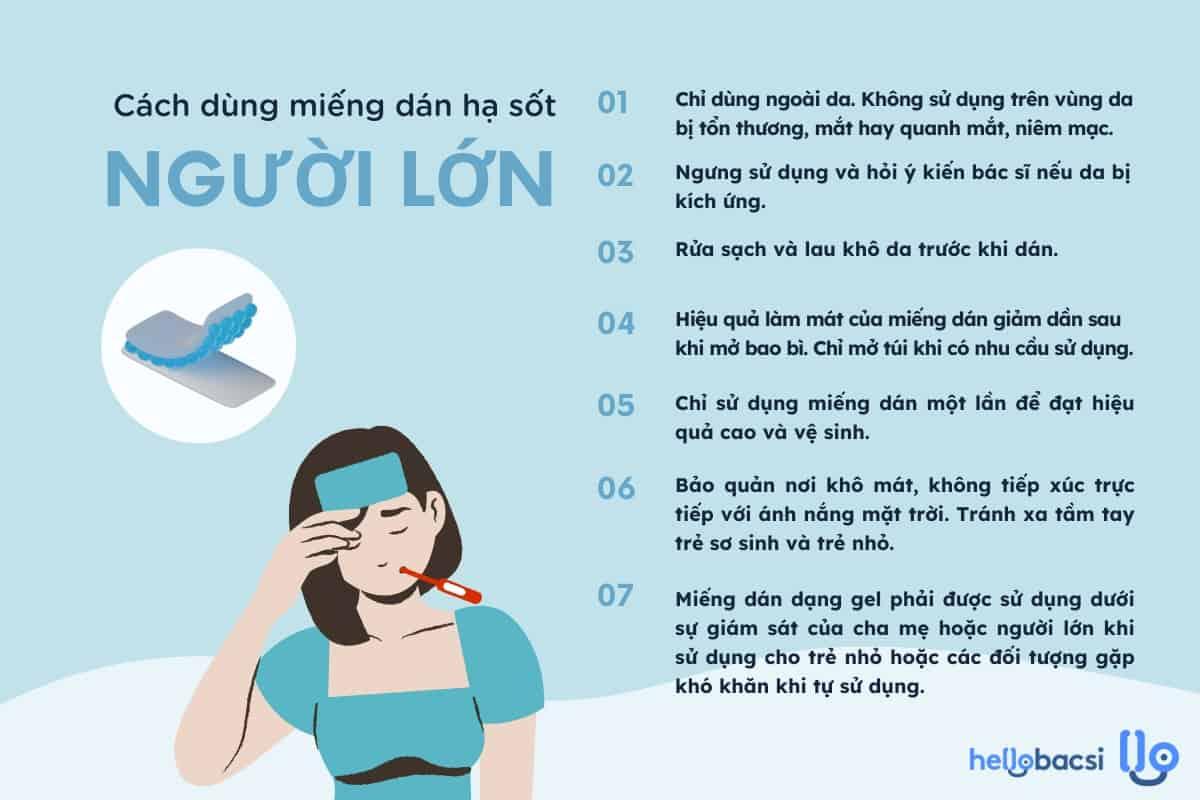 Cách dùng miếng dán hạ sốt người lớn