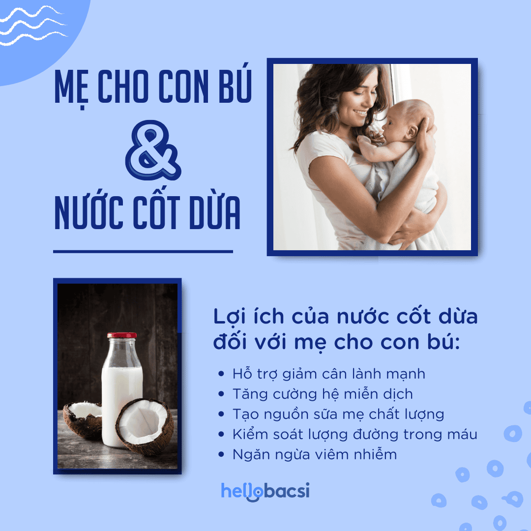 Mẹ cho con bú ăn nước cốt dừa được không?