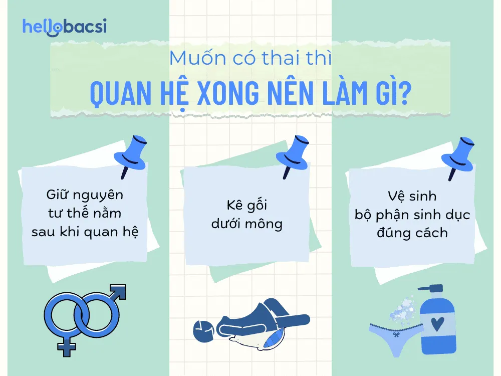 Muốn có thai thì quan hệ xong nên làm gì? Áp dụng ngay 3 mẹo sau!