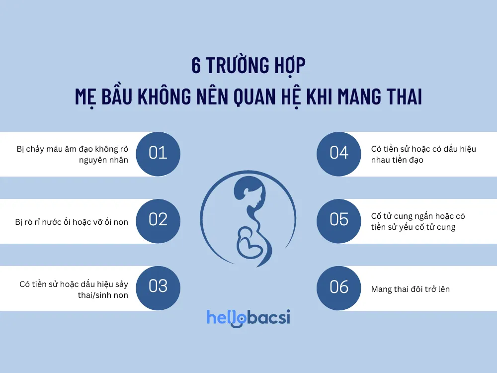 6 trường hợp mẹ bầu không nên quan hệ khi mang thai