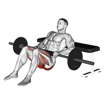 Gif minh họa bài hip thrust với tạ đòn