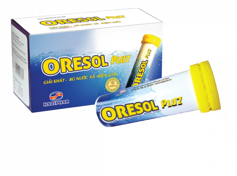 Viên sủi Oresol Pluz Hadiphar giúp bù chất điện giải