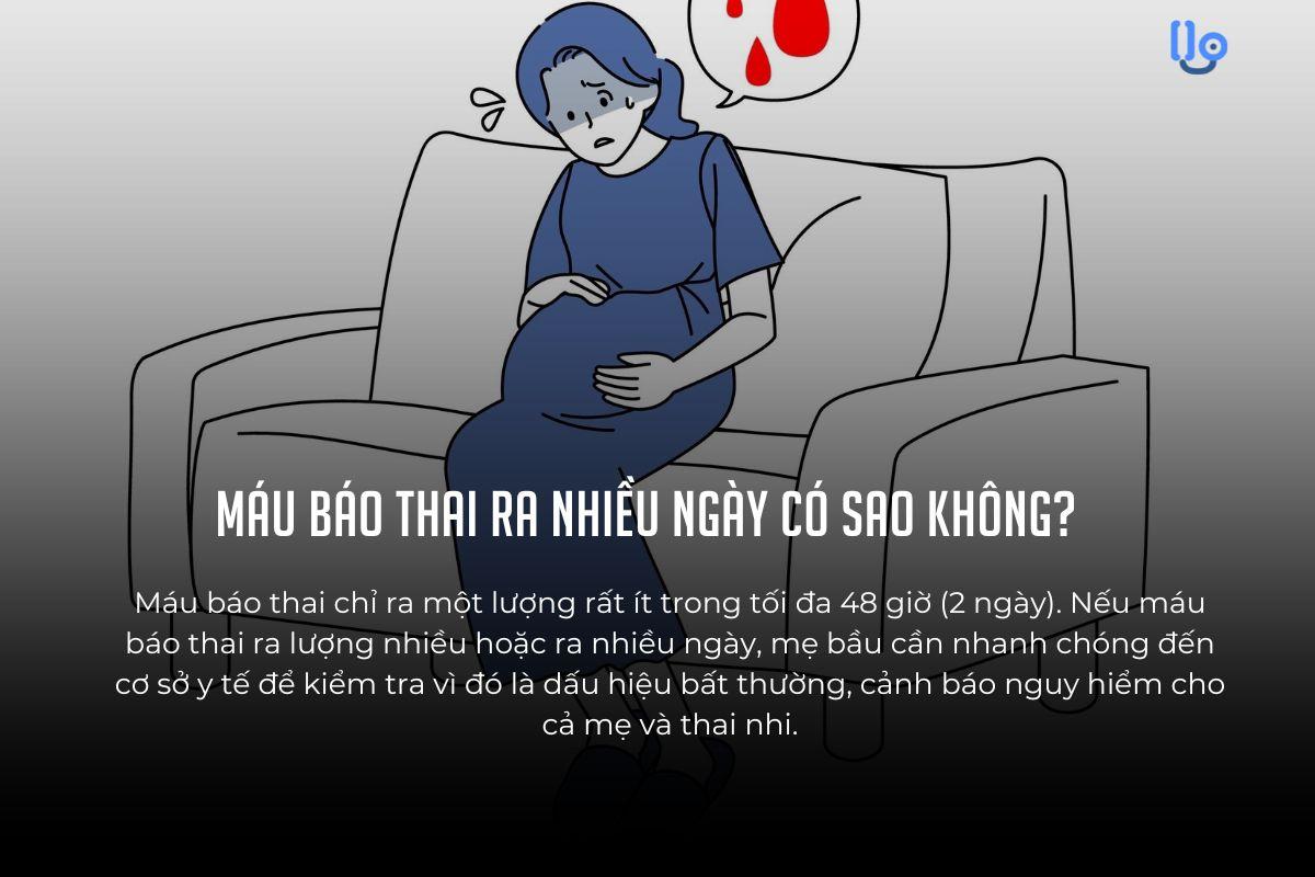 Máu báo thai ra nhiều ngày có sao không