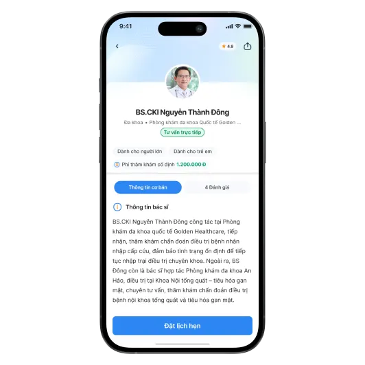 Đặt lịch khám với bác sĩ nhanh chóng