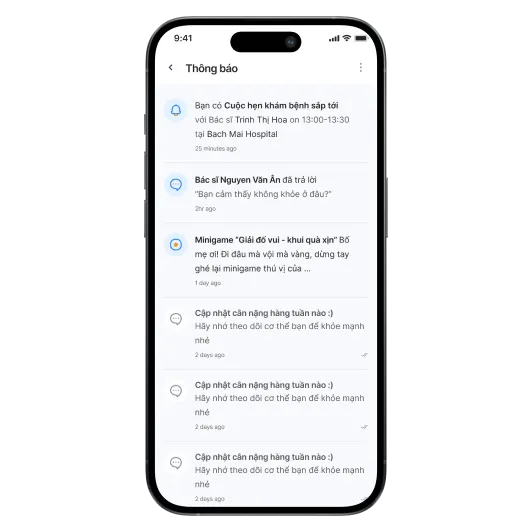 Thông báo khi có nội dung mới