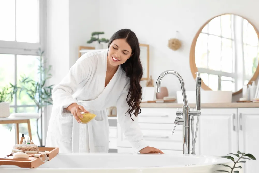 cách chữa viêm âm đạo: ngâm vùng chậu trong nước muối