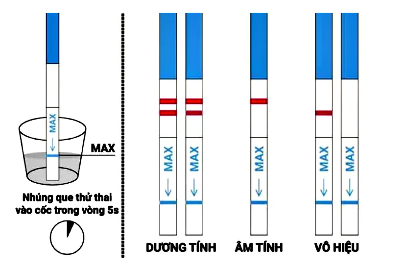 cách đọc que thử thai