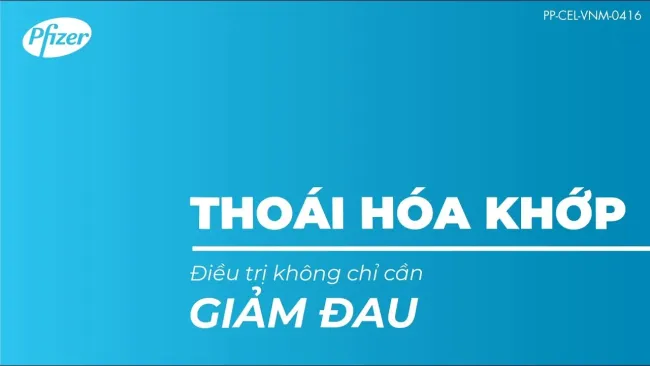 THOÁI HÓA KHỚP - ĐIỀU TRỊ KHÔNG CHỈ CẦN GIẢM ĐAU